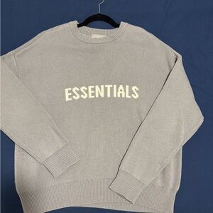 Essentials Gray Sweater for Men